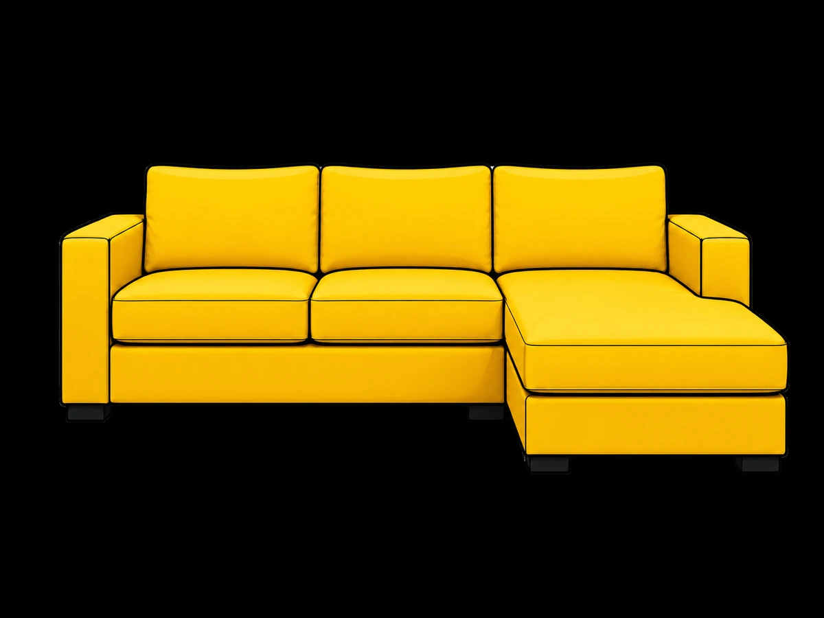 Small L-Shaped Couch — 2 Seats + Corner