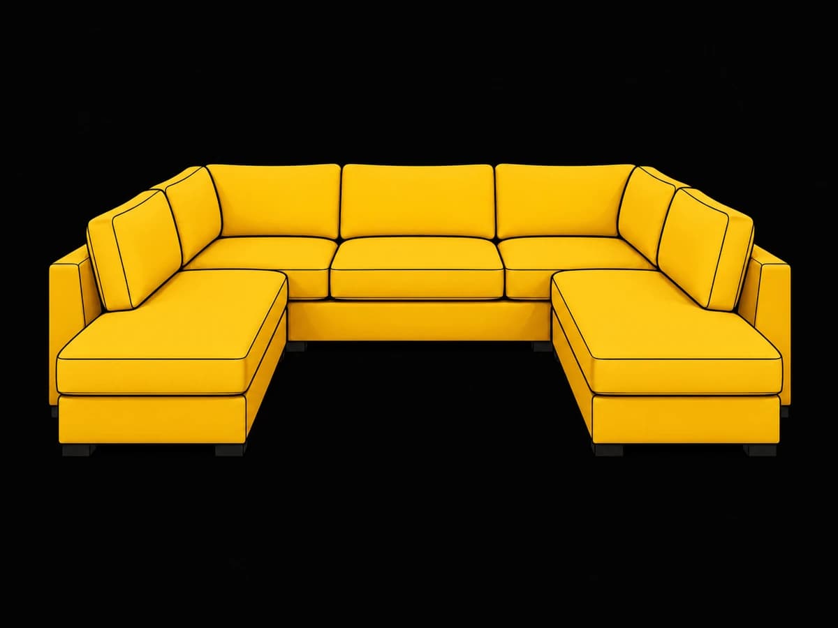 U-Shaped Sofa — Large sectional / 5+ seats